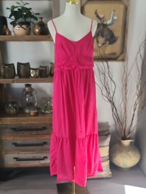 Universal Thread Hot Pink Spaghetti Strap Maxi Dress